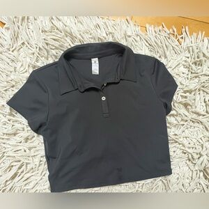 90 Degree By Reflex Black cropped activewear top